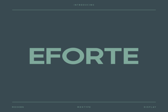 Eforte: A Modern Sans Serif for Bold Branding