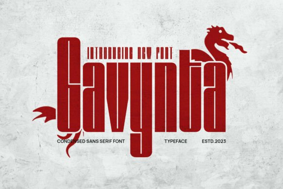 Gavynta: A Modern Condensed Sans Serif for Editorial Design