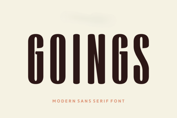 Goings: A Bold Sans Serif Font for Makers
