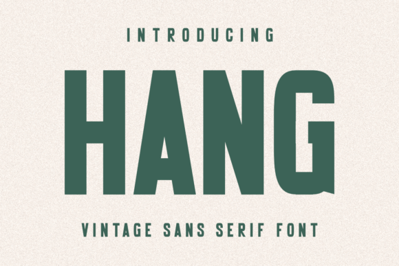 Hang: A Bold Sans Serif Font for Memorable Brands