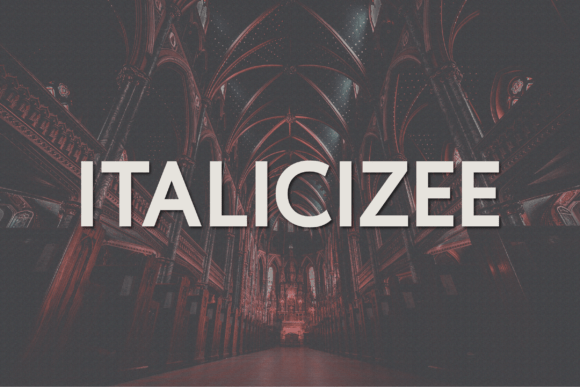 Italicizee: A Bold Sans Serif Font for Modern Branding