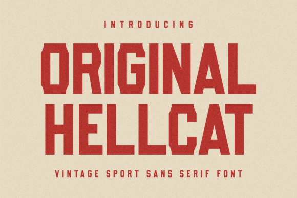Original Hellcat: A Bold Vintage Sport Sans Serif Font