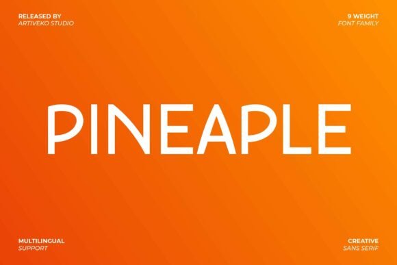 Pineaple Regular: A Modern Sans Serif Font for Web Design