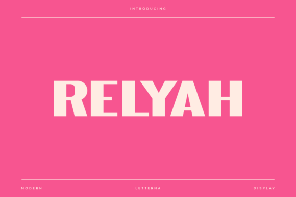 Relyah: A Modern Sans Serif Font for Makers