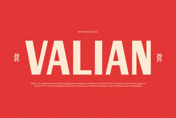 Valian: A Bold Sans Serif Font for Impactful Campaigns
